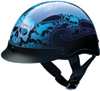 HCI-100 Blue Tribal Skull Helmet